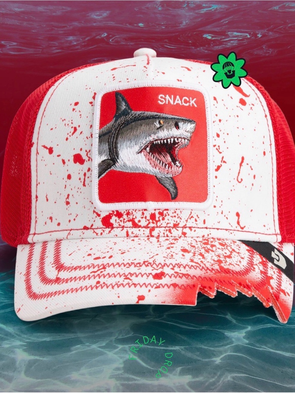Goorin Animal Farm Baseball Sammitch Snack Shark Trucker Snapback: NIB